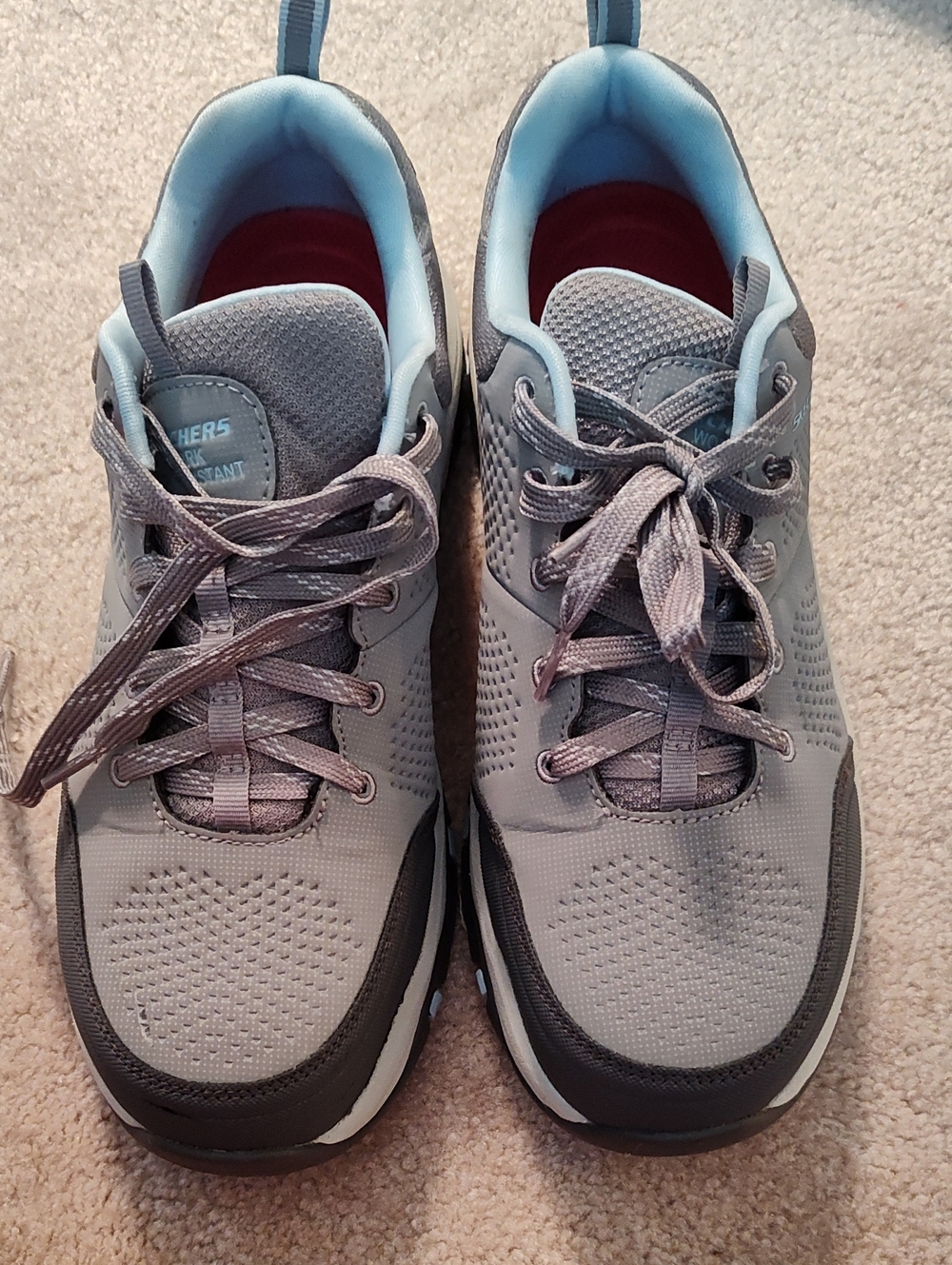 Skechers Light Gray and Black Walking Sneakers